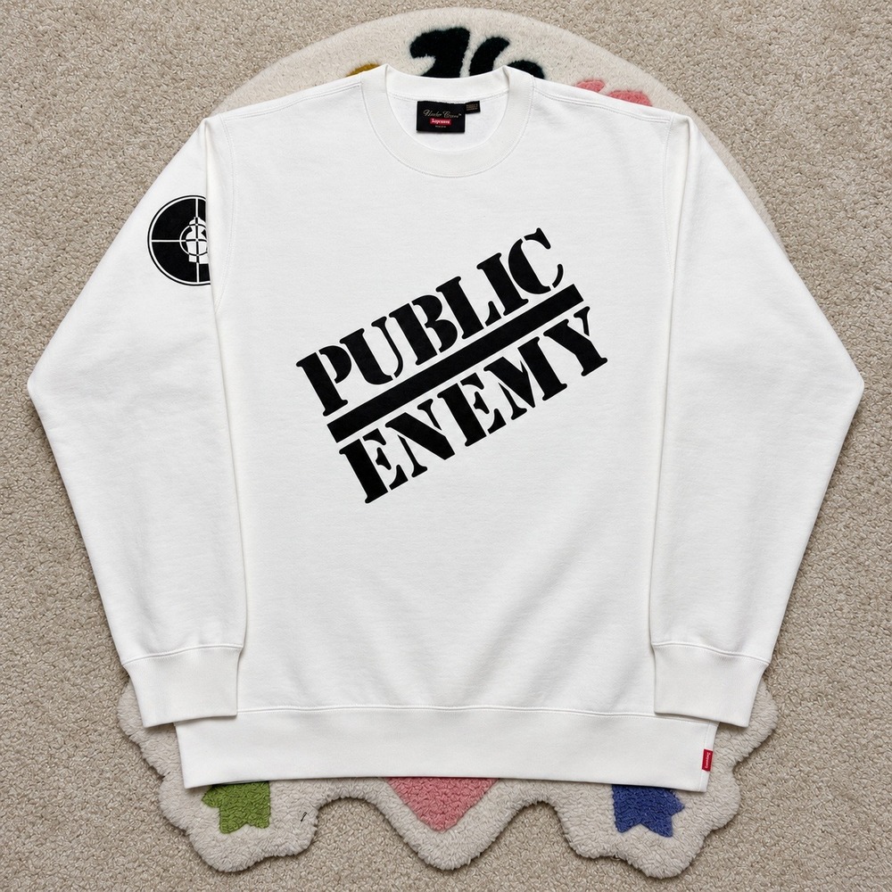 Supreme Undercover Public Enemy Blow Your Mind Sweatshirt White XL Streetwear